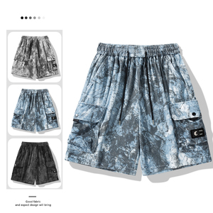 Logo personnalisé short américain hommes 2025 été tie-dye tendance lâche pantalons décontractés adolescents respirant mode populaire - Product Image 5