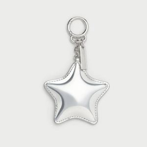 Nuevo Espejo Cosmético Portátil de Cinco Puntas en Forma de Estrella, Brillante, Plateado, con Llavero, Colgante para Bolsa de Viaje - Product Image 2
