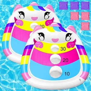 Hot Sale <b>Inflatable</b> Unicorn <b>Pool</b> Cornhole Game Set Floating Toss Board Water Toy <b>for</b> Kids 6 Plus Adults Family Summer Outdoor - Product Image 1