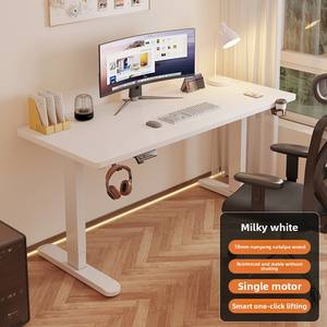 Centro in legno massello elettrico regolabile in altezza Smart Computer Desk Design moderno Liftable Gaming Desk per casa studio ufficio - Product Image 6