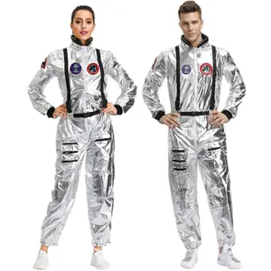 M-XL Halloween-Liebhaber um die Erde wandern gleiche Raumfahrtkleidunguniform Herren und Damen Astronauten-Bühnenkleid