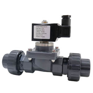 Darhor DN32 DN40 Pilotgesteuertes Säure-Alkali-beständiges UPVC CPVC Magnetventil für 220VAC 24VDC 12VDC - Product Image 5