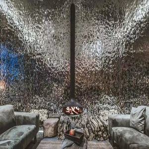 Panneaux muraux décoratifs en acier inoxydable série 304, effet vague d'eau martelé, couleur 8K, pour pliage, découpe et soudage - Product Image 5