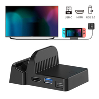 Estación de carga con soporte Led para TV, Mando de conversión de vídeo HD, portátil, conectado, para Nintendo Switch, 2021