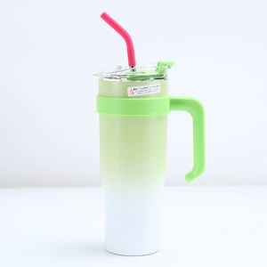 40oz <b>Travel</b> Car Ice Bully <b>Handle</b> Tumbler Vacuum <b>Mug</b> Lid Straw Non-Slip Base OEM ODM Custom Brand - Product Image 1