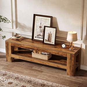 Meuble <span class=keywords><strong>TV</strong></span> rustique de 59 <span class=keywords><strong>pouces</strong></span> <span class=keywords><strong>pour</strong></span> téléviseurs de <span class=keywords><strong>55</strong></span>, 60, 65, 75 <span class=keywords><strong>pouces</strong></span>, console multimédia avec étagères de rangement, centre de divertissement <span class=keywords><strong>pour</strong></span> salon - Product Image 4