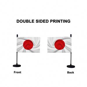 Drapeau de voiture japonais avec base magnétique, drapeau national japonais (JP) en polyester écologique et flexible pour capot ou baguette - Product Image 5