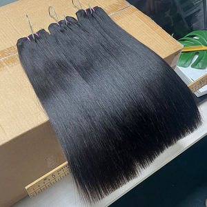 100g di capelli lisci brasiliani vergini non trasformati a doppia treccia di estensioni delle onde del corpo - Product Image 5