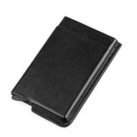 Porte-cartes intelligent unisexe vintage portable anti-RFID avec pince à billets courte, étui à cartes à éjection automatique, fermeture à fermoir ajouré