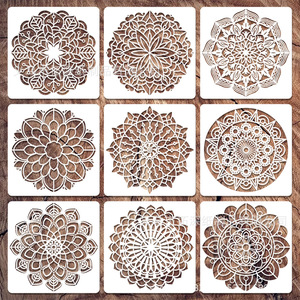 Para <span class=keywords><strong>Amazon</strong></span>, plantilla de <span class=keywords><strong>pintura</strong></span> de pared de Mandala hueca redonda transfronteriza, Material plástico auxiliar para <span class=keywords><strong>pintura</strong></span> en aerosol - Product Image 3