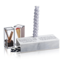 Vente en gros de mini Havdalah en acrylique, ensemble compact en lucite judaïque avec plaque à bougie et Besamim, parfait pour les cadeaux de Shabbat