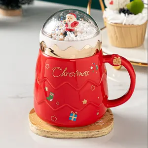 Рождественская керамическая кружка, Рождественская елка, керамическая Подарочная кружка 500 мл, рождественский подарок, кофейная кружка с крышкой