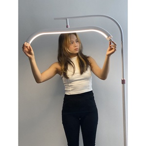 बाइकलर आधा अंगूठी एलईडी मेकअप टैटू कलाकारों बरौनी सौंदर्य सैलून के लिए चंद्रमा चलाओ प्रकाश भौं मंजिल दीपक कट्टर सौंदर्य प्रकाश - Product Image 1