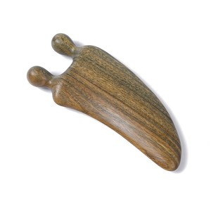 Venta al por mayor de alta calidad de cinco dientes de cabeza grande terapia de meridianos cuero cabelludo de madera verde sándalo peine de masaje - Product Image 2