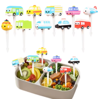 Fourchettes à fruits en plastique jetables créatives Cute Animal-Themed Bento Food Picks for Tea Party Cake Fashionable Mini Animal Fruit