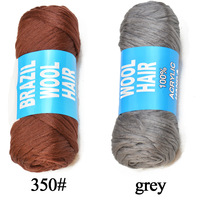 25 mètres de laine brésilienne de 70 g pour les tresses, fil acrylique pour le tricot à la main et à la machine, fibre haute température