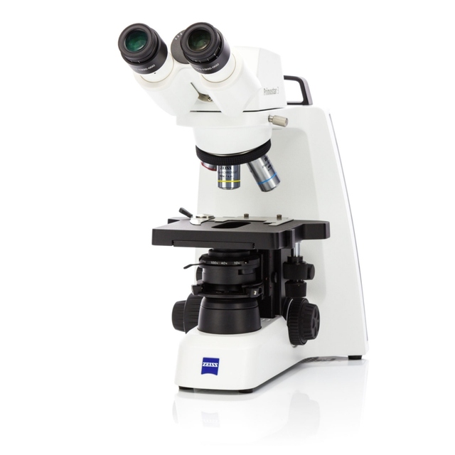Easy-to-use Compact Primostar 3 Digital Microscope Trinocular Head 5-position Nosepiece ECO Illumination for Laboratory Training