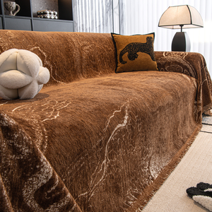 Housse de <span class=keywords><strong>canapé</strong></span> en chenille de luxe, moderne, couleur unie, épaissie, jacquard, protection de meubles pour <span class=keywords><strong>canapé</strong></span> sectionnel - Product Image 1