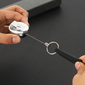 Porte-<span class=keywords><strong>crayon</strong></span> rétractable d'extérieur, 1 pièce, porte-stylo rétractable, <span class=keywords><strong>bobine</strong></span> auto-rétractable et pince à ceinture métallique serrée - Product Image 6