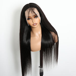 วิกผมตรงแบบผูกเชือกด้านหน้า ทำจากผมแท้ ถอนขนแล้ว 13x4 วิกผมลูกไม้โปร่งใส ความหนาแน่น 180% วิกผมตรงแบบไม่ต้องใช้กาวสำหรับผู้หญิง - Product Image 5