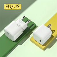 Adaptador Ice Square PD 20W Cargador Usb Tipo C Tipo-c Carga rápida UE EE. UU. Enchufe Mini Usbc Cargador de pared Cable Ladrillo Cubo