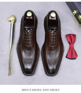 2025 Luxury Custom High Quality British Fashion Trend Men Dress Shoes Office Career <b>Pointed</b> Toe Breathable Lace-Up Closure - Product Image 5