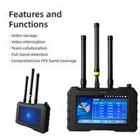 Détecteur FPV, Système de Détection de Drones, Scanner de Signal RF Sans Fil Portable 1,5 KM, Intercepteur de Défense, Sécurité des Drones