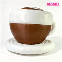 Modèle de tasse à café gonflable commerciale pour événements en magasin, tasses gonflables sur mesure de différents styles pour idées de fêtes