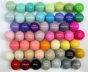 Bolas de secador de lana para decoración del hogar, accesorio de 2cm, 2,5 cm, 20mm, 100%
