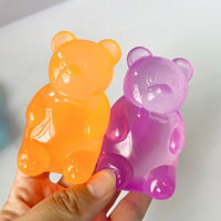 Jouet Squishy Ours en Gomme Texture Sucre de Malt Rebond Lent Gel Design Kawaii Ultra-Doux au Toucher Silicone PU Anti-Stress