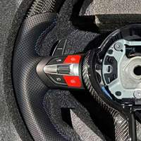 Volant en cuir noir en fibre de carbone avec touches rouges M1 M2 pour BMW F30 535i F10 F15 F36 F20 F22 F25 F32 F80 M3 M5 X5m F85 M8 F92