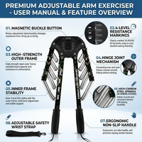 Nouvel extenseur de poitrine réglable 4-en-1, barre de torsion hydraulique, renforceur de bras, exercice musculaire à ressort, équipement de fitness pour la gym