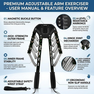 Nuevo Expansor de Pecho Ajustable 4 en 1, Barra de Ejercicios Hidráulica, Fortalecedor de Brazos, Ejercitador Muscular con Resorte, Equipo de Gimnasio y Fitness - Product Image 2