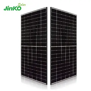 لوحة طاقة شمسية ثنائية الوجه من الزجاج من Jinko عالية الجودة متوفرة للبيع بالجملة من المصنع بطراز N 605-630 واط