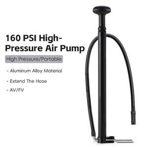 Mini pompe à pied <span class=keywords><strong>de</strong></span> vélo en aluminium portable pompe à main haute pression avec valves Presta et Schrader pour vélos - Product Image 1