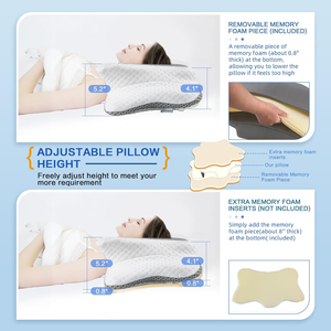 Z Wholesale Ergonomic <b>Memory</b> Foam <b>Pillow</b> Cervical Neck Support Contour <b>Pillow</b> Factory Supply for Side Sleepers Bedding - Product Image 4