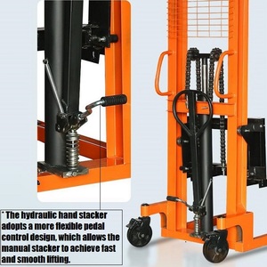 Apilador de cabrestante de elevación de material a precio de fábrica de China, apilador de mano de cilindro hidráulico de 1 tonelada y 2 toneladas - Product Image 5