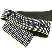 Logo imprimé personnalisé d'usine ceinture élastique ruban de sangle bande de tresse élastique fantaisie pour robes jupes lingerie vêtements de marque