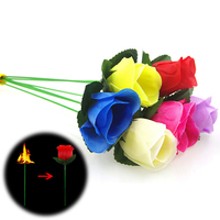 Changement de feu en Rose Torch to Flower stage magic Valentine's gift Easy To Do Magic trick props pour magicien