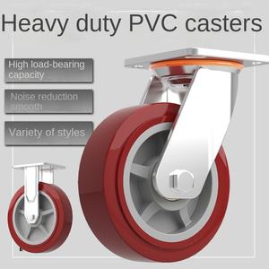 Universele Zware Pvc 6 Inch Industriële Caster Trolley 4-5-8 Inch Flatbed Hoge Belasting Wielrem Gemaakt Van Kunststof Pu Pp - Product Image 3