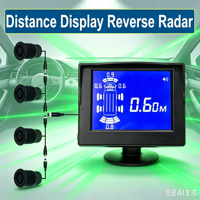 Kit de capteurs de stationnement numériques à ultrasons étanches IP67 robustes, 4 sondes radar numériques, détection jusqu'à 5 m, pour camions et bus 24 V
