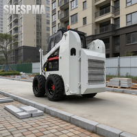 Chargeuse compacte sur roues diesel 40 kW, machine polyvalente de petite taille pour les travaux agricoles et l'aménagement paysager