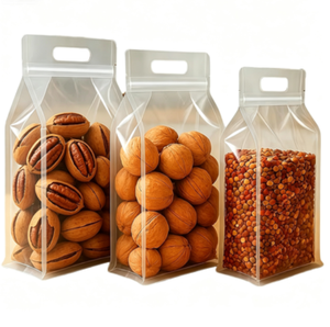 Bolsa Translúcida con Cierre, Apta para Alimentos, BOPP+CPP, 0.5mm de Grosor, Impresión en Huecograbado, Base Cuadrada, Reciclable, para Dulces y Café - Product Image 2