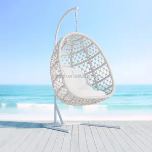 Привлекательная Изысканная однотонная уличная мебель веревка сильная весомость роскошный подвесной качающийся стул