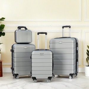 Ensemble <span class=keywords><strong>de</strong></span> valises 4 pièces 12 20 24 28 pouces en ABS, bagages à roulettes, valises spinner pour voyage - Product Image 1