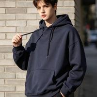 Hoodie ample et court personnalisé avec emblème, en tissu épais pour l'hiver