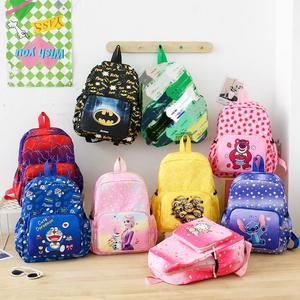 Sacs à dos de grande capacité, dessin animé cool, <span class=keywords><strong>Marvel</strong></span>, Bat Spoder Man, Elsa Stitch, sacs d'école imperméables, sacs à bandoulière tendance pour enfants - Product Image 1