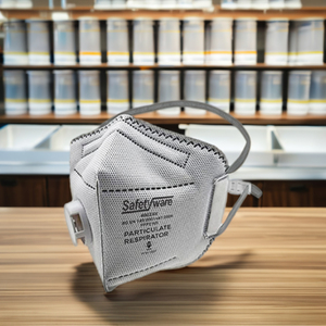 Respirateur demi-visage jetable personnalisé anti-buée FFP2 KN95 masque facial anti-poussière à motif plat Valve pliante en plastique réutilisable EN149 - Product Image 3