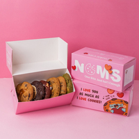 Boîte à gâteau imprimée numériquement avec logo personnalisé, emballage de beignets de qualité alimentaire au design élégant, boîte à biscuits décorative