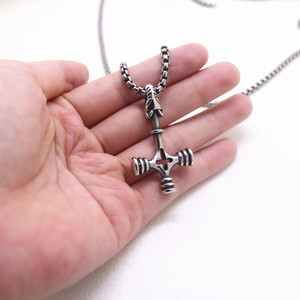 yunnique <b>Men's</b> Stainless Steel <b>Cross</b> Pendant Necklace Party Fashion Jewelry Hip Hop Style - Product Image 4